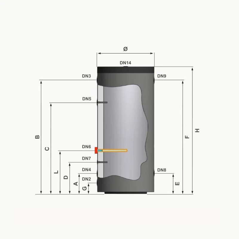 DUPLEX RVS Buffertank PWT-200 - 200L - Afbeelding 3