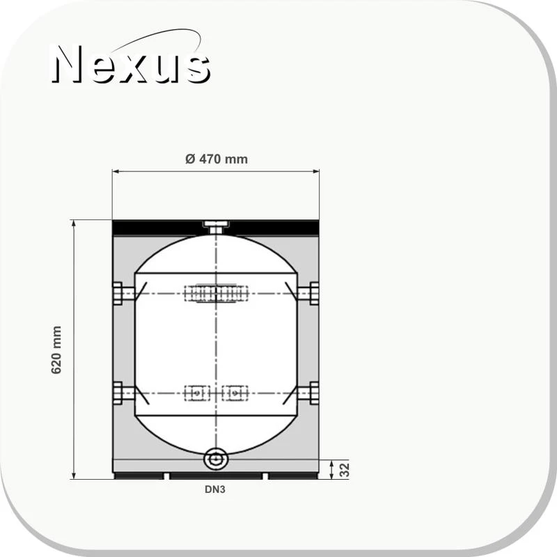 DUPLEX RVS Buffertank PWT-50/WM-C4 - 50L - Afbeelding 3