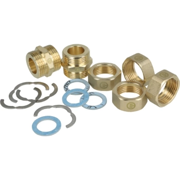 Aansluitset 1" voor RVS ribbelbuis DN20