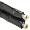 Dubbele RVS ribbelbuis DN25 met 19 mm isolatie - 1 1/4 inch Bi aansluiting - 10 meter