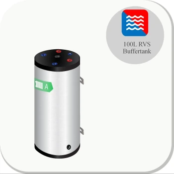 RVS Buffertank BT - boven aansluitingen - wandmontage - 100L