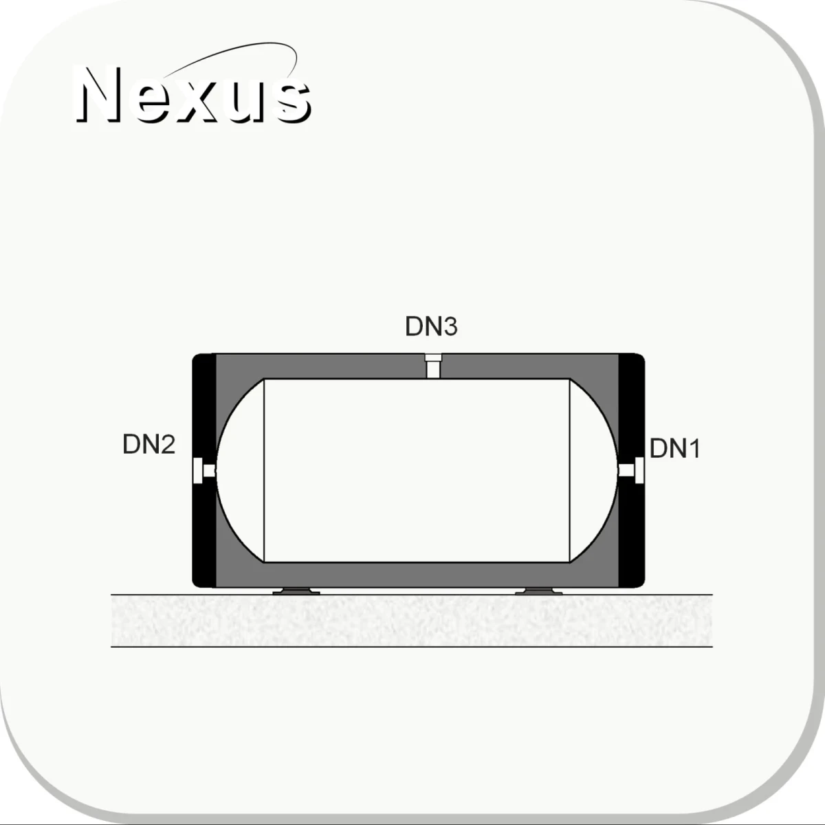 RVS Buffervat - 2 aansluitingen - vloer en wandmontage - 80L - Afbeelding 2