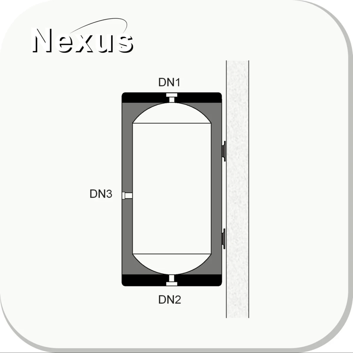 RVS Buffervat - 2 aansluitingen - vloer en wandmontage - 80L - Afbeelding 6
