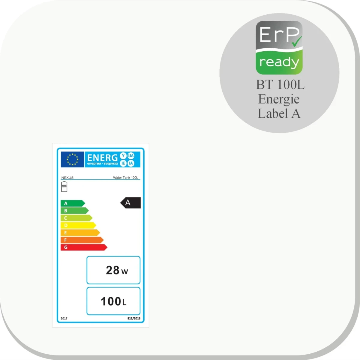 RVS Buffertank BT - boven aansluitingen - wandmontage - 100L - Afbeelding 4