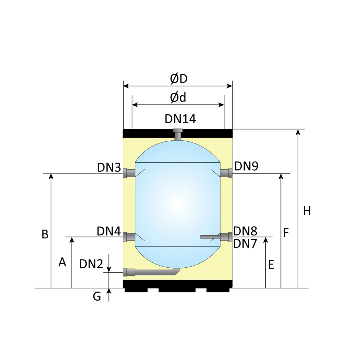 RVS Buffertank BT-50/WM-C4 Black - 50L - Afbeelding 6