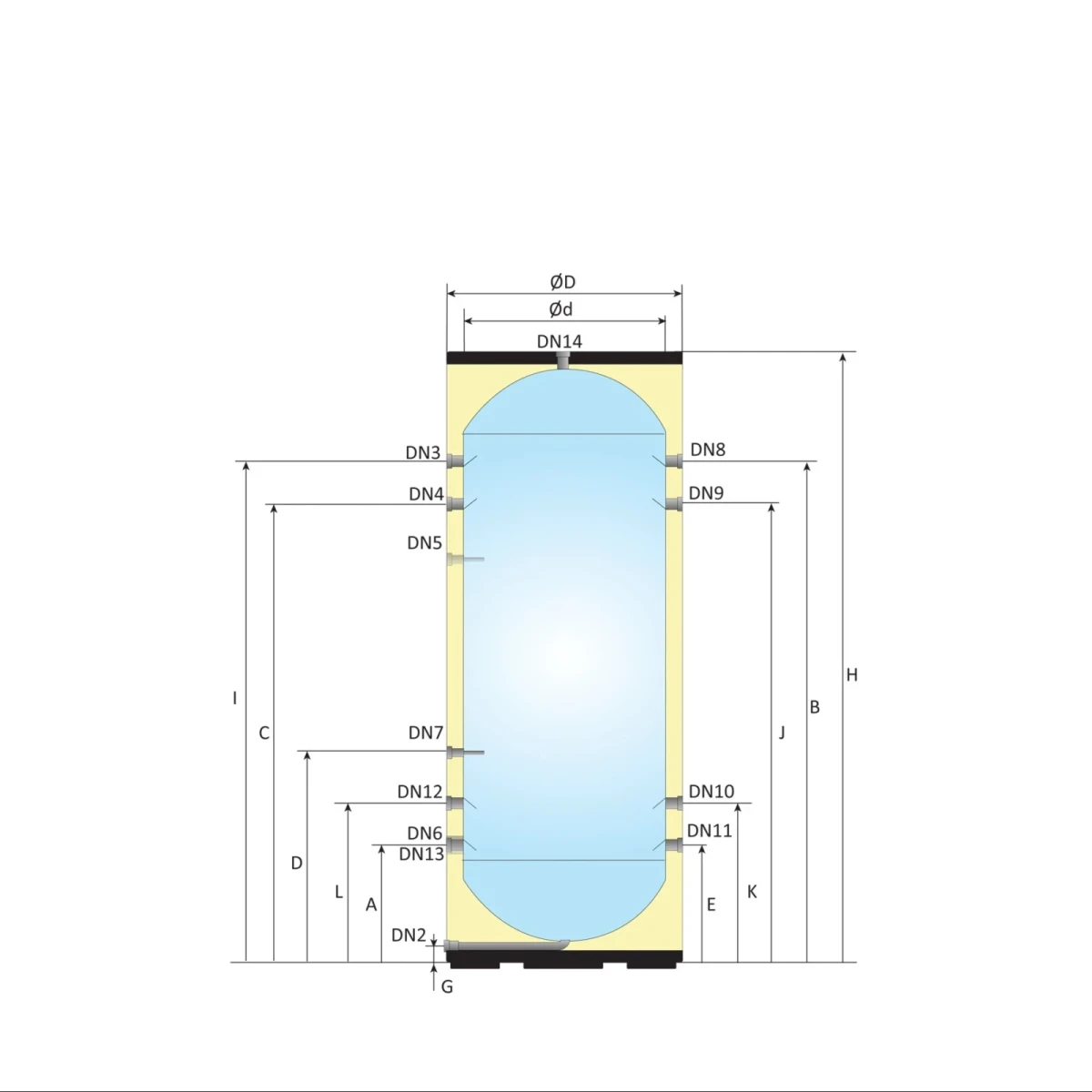 RVS Buffervat BT-1000 - 1000L - Afbeelding 5