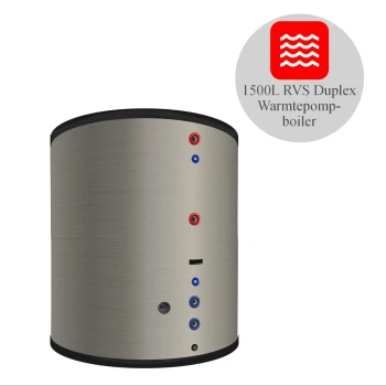 RVS Hygiëne boiler - 1500L - 1 XL 32mm warmtewisselaar