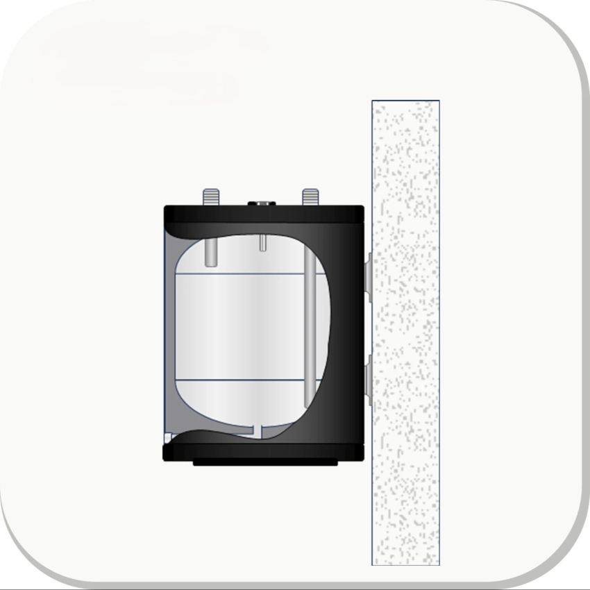 RVS Buffertank BT-50 WM-B-C2 Black - 50L - Afbeelding 2