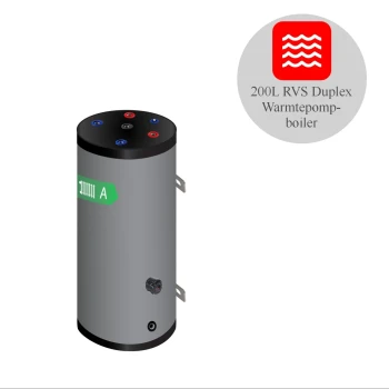 RVS Hygiëne boiler - 200L - wand - 1 XL 28mm warmtewisselaar