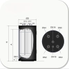 RVS Buffertank BT-100 WM-B-C4 Black - 100L - Afbeelding 3