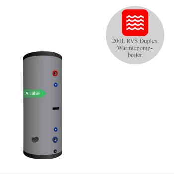RVS Hygiëne boiler - 200L - 1 XL 28mm warmtewisselaar