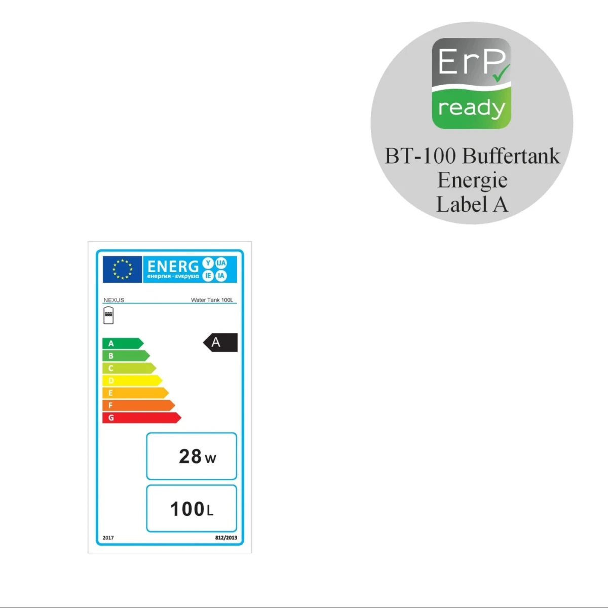 RVS Black series combi boiler horizontaal NXWT 300L + 100L buffer - Afbeelding 2