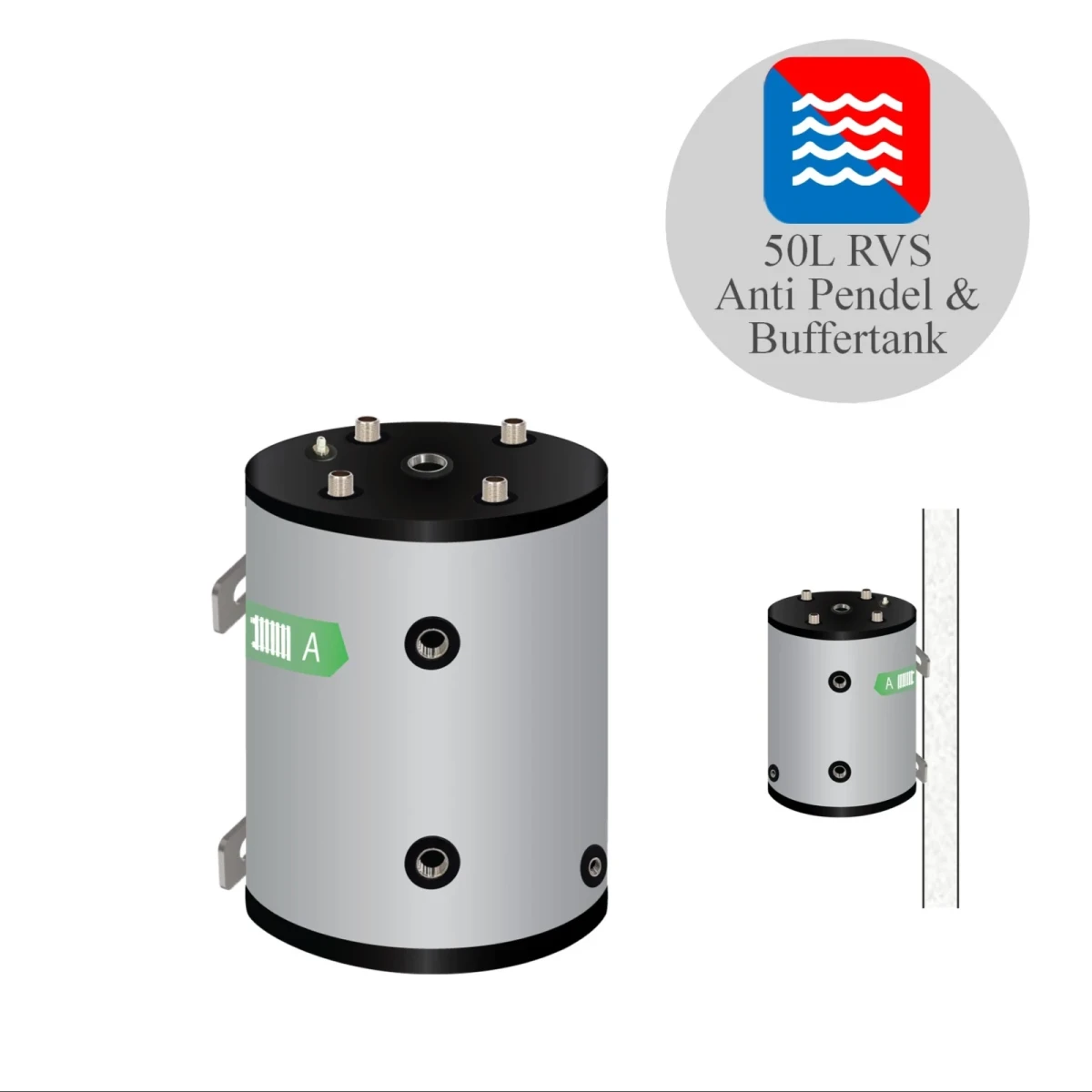 RVS Buffertank BT-50/WM-C8 - 50L