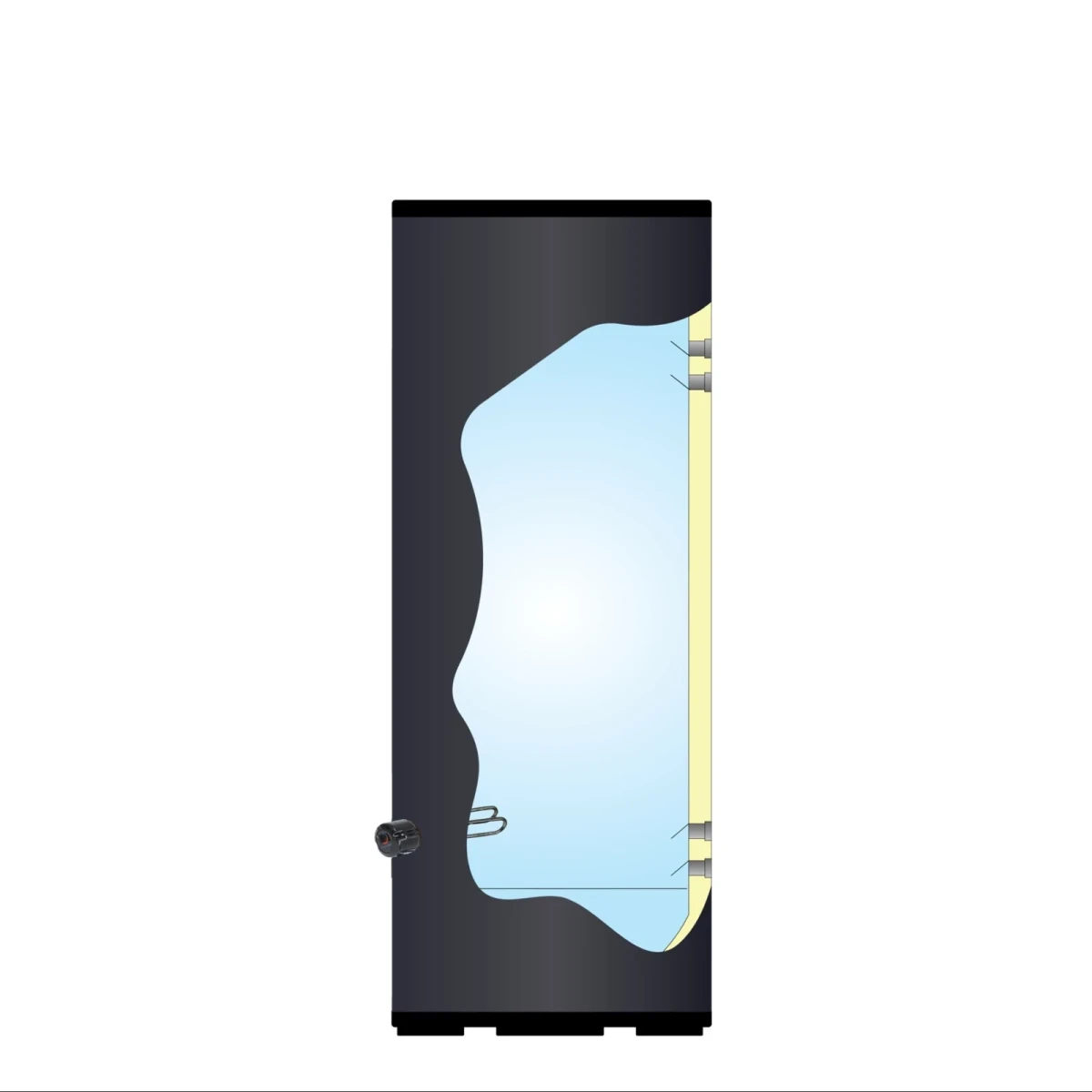 RVS buffervat BT-500 Black - 500L - Afbeelding 3