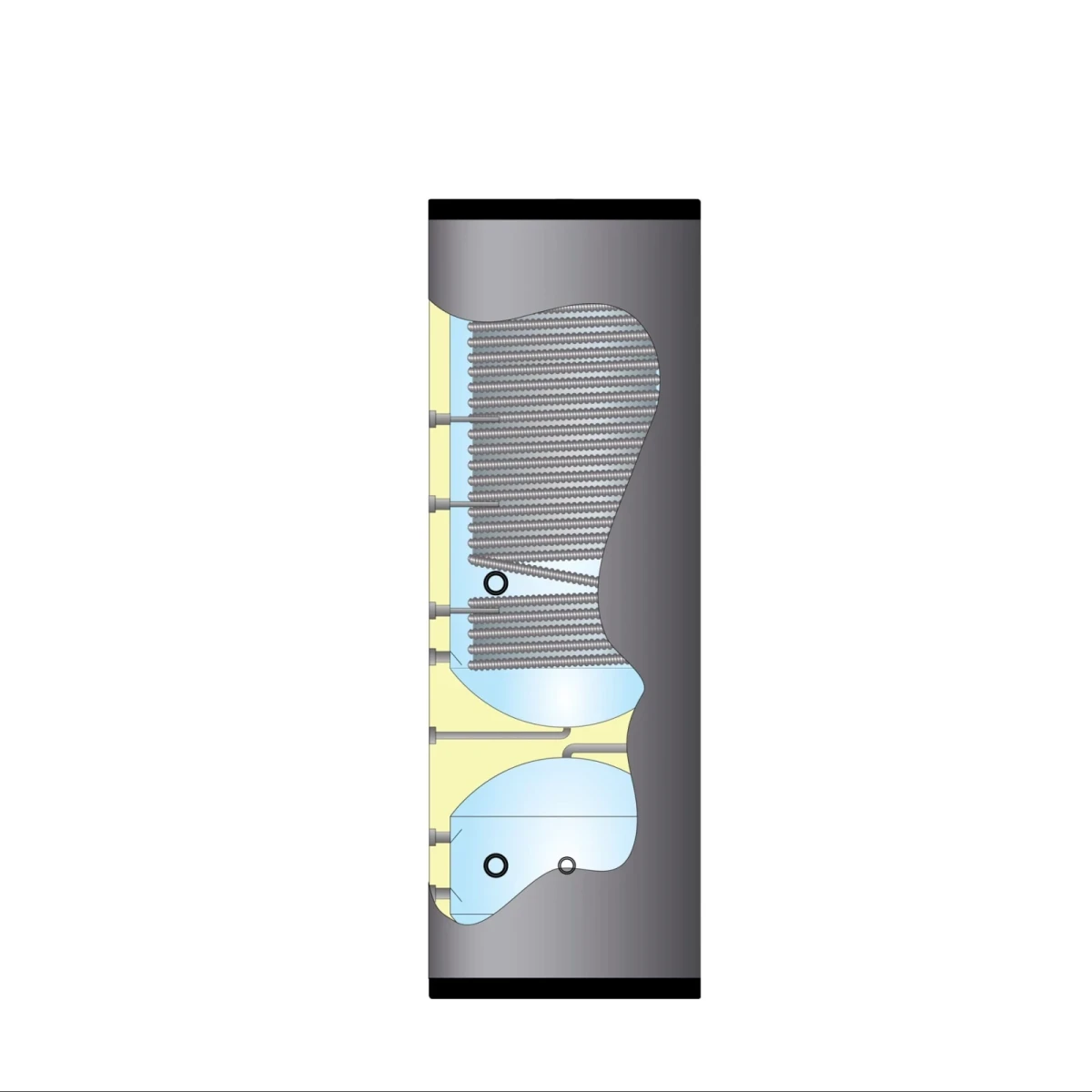 RVS combi boiler - 200L +100L buffer - 1 XL 28mm warmtewisselaar - Afbeelding 4