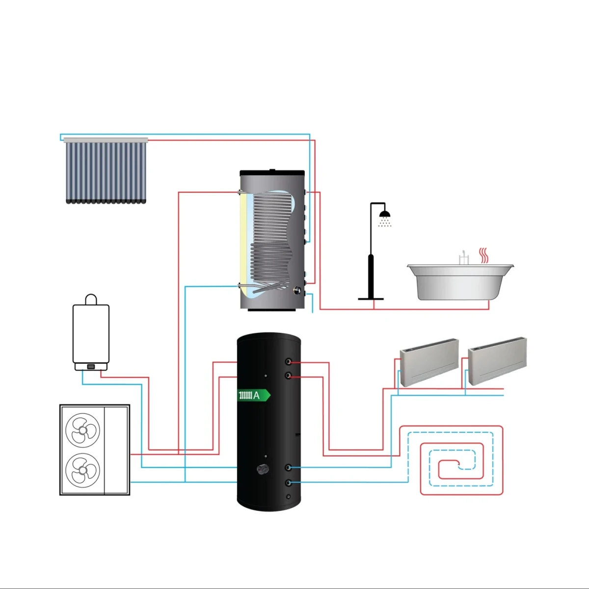 RVS buffervat BT-500 Black - 500L - Afbeelding 4