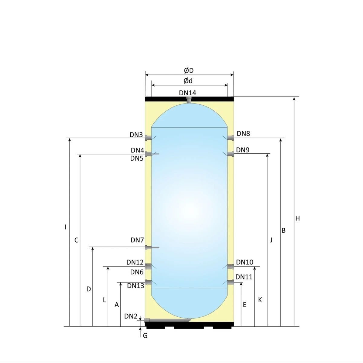 RVS buffervat BT-500 Black - 500L - Afbeelding 5