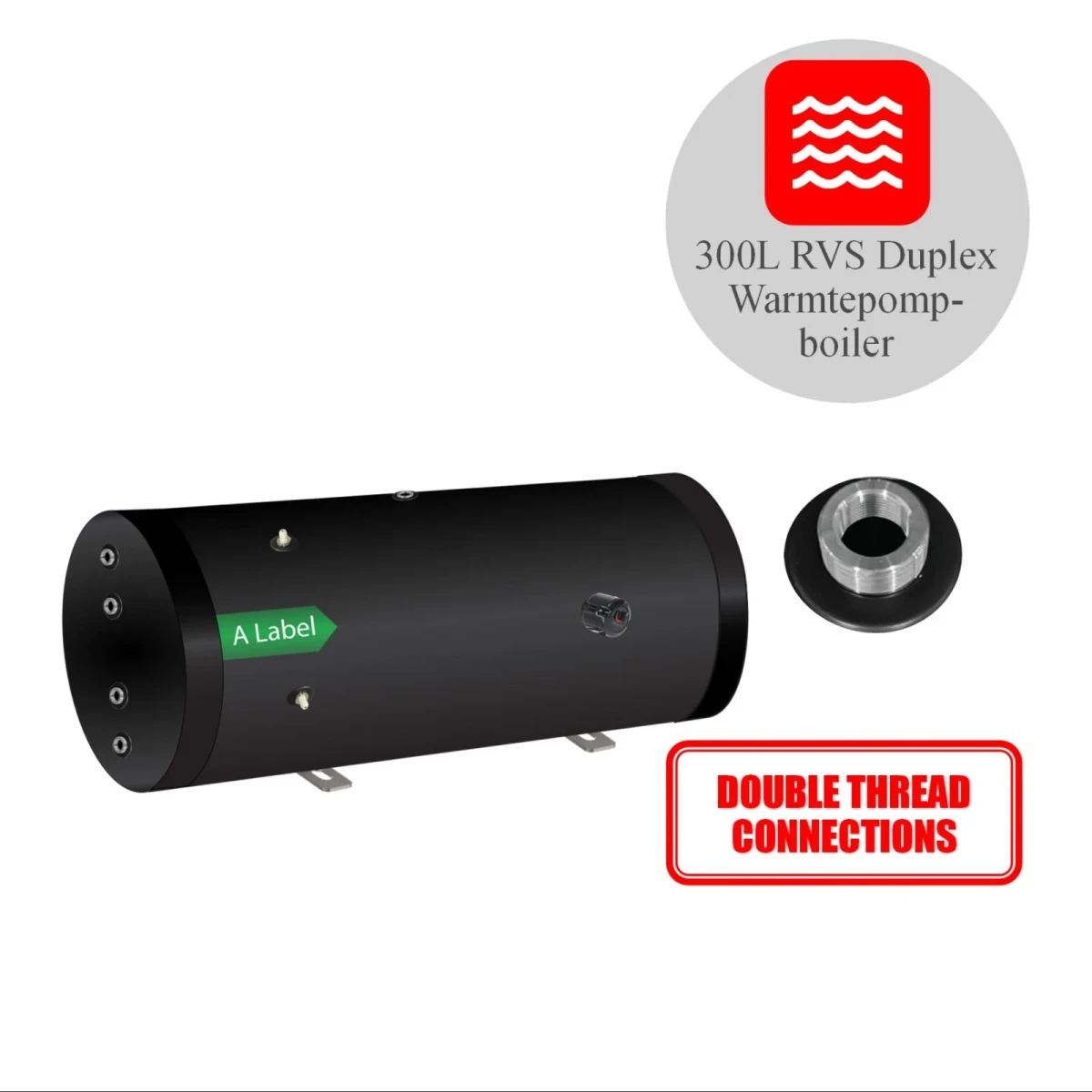 RVS Black series boiler 300H XL-LE1 - 300L