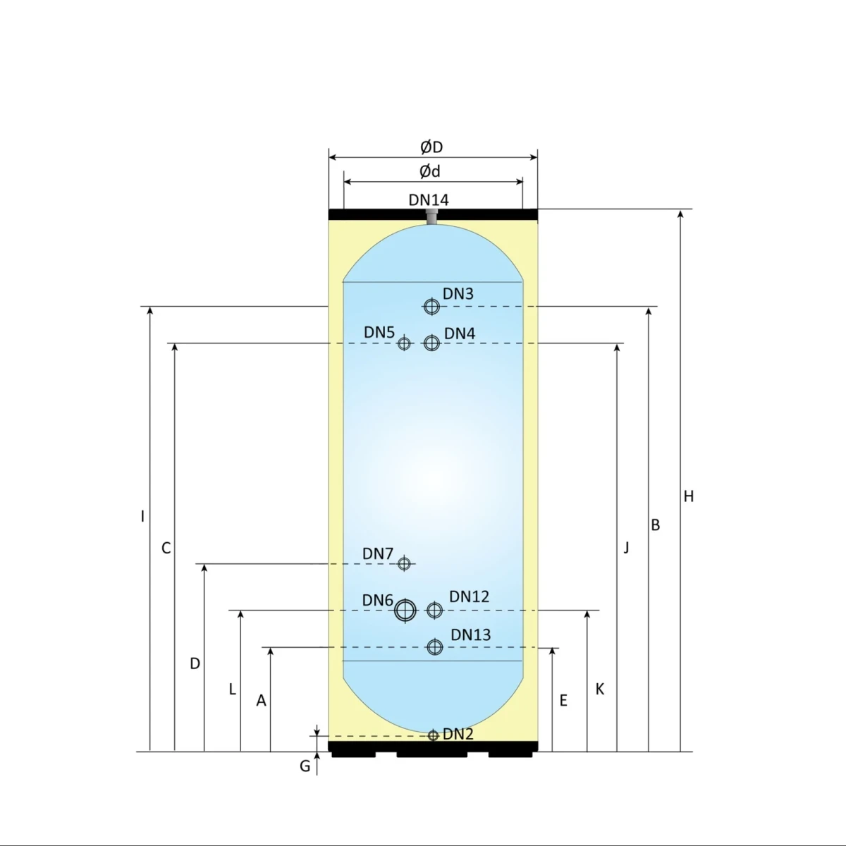 RVS buffervat BT-500 Black - 500L - Afbeelding 6