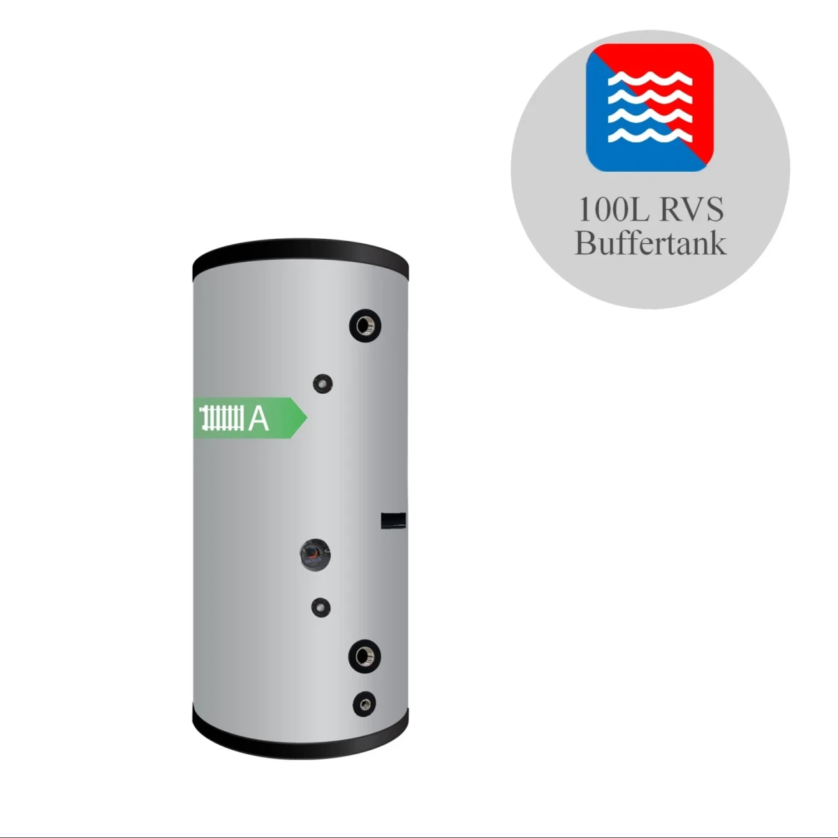 RVS buffervat BT-100 - 100L