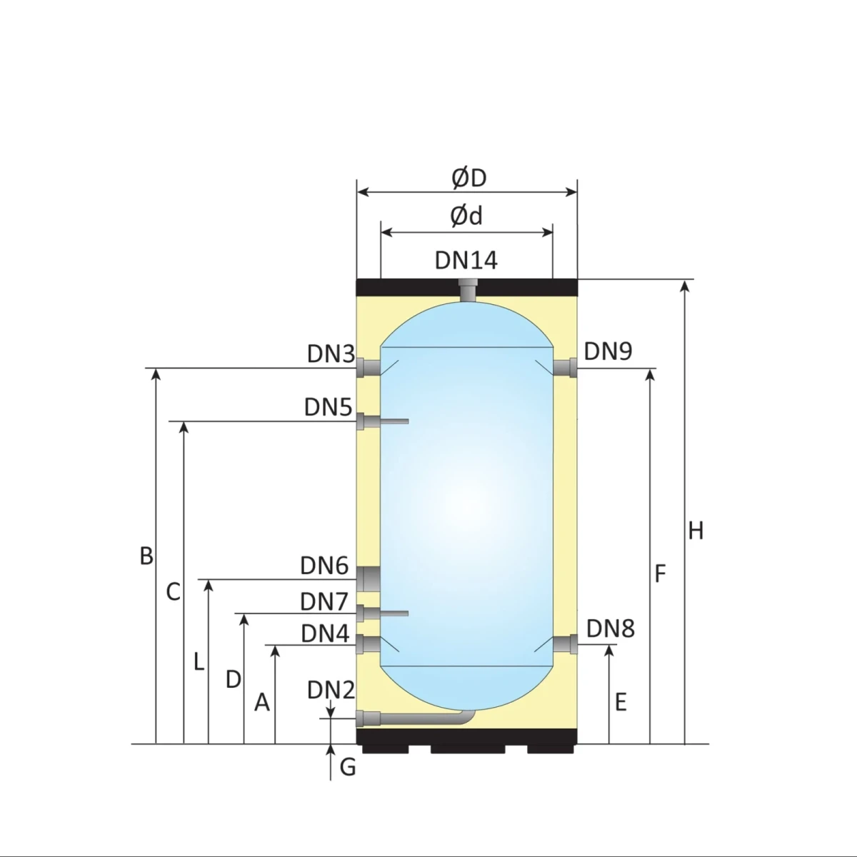 RVS buffervat BT-100 - 100L - Afbeelding 6