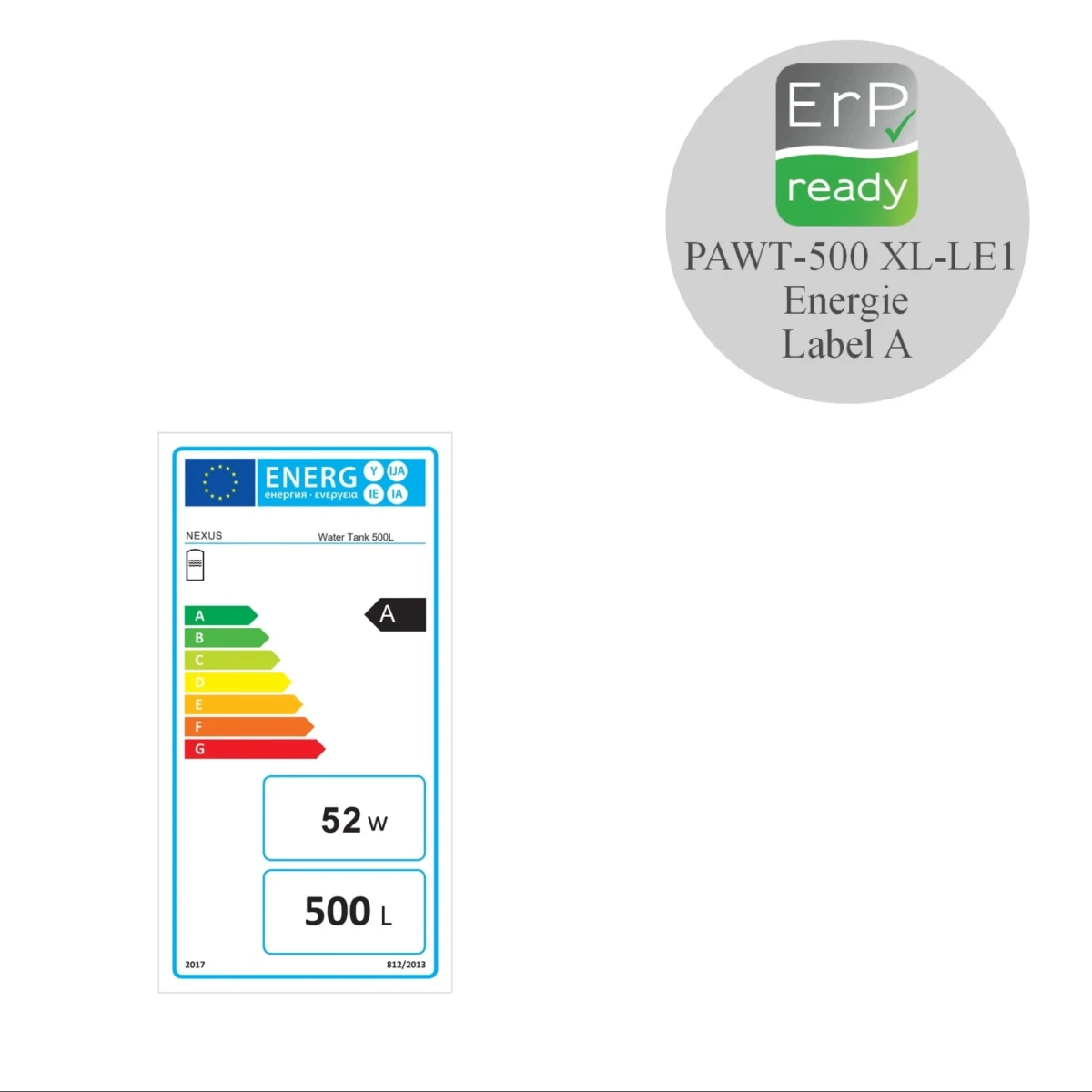 RVS Hygiëne boiler - 500L - 1 XL 32mm warmtewisselaar - Afbeelding 2