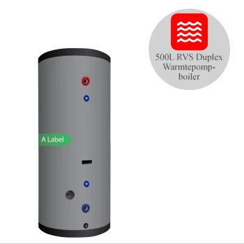RVS Hygiëne boiler - 500L - 1 XL 28mm warmtewisselaar