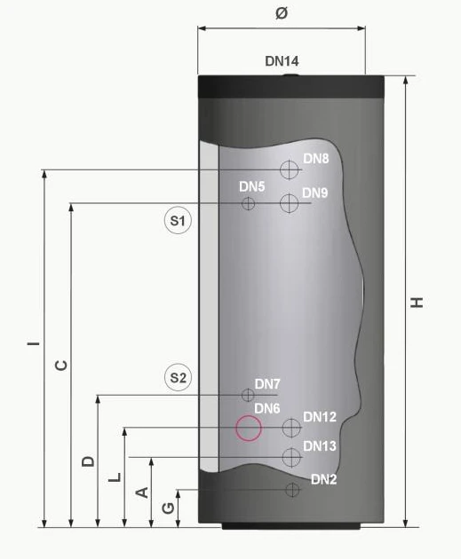 DUPLEX RVS Buffer tank PWT-1000 - 1000L - Afbeelding 4
