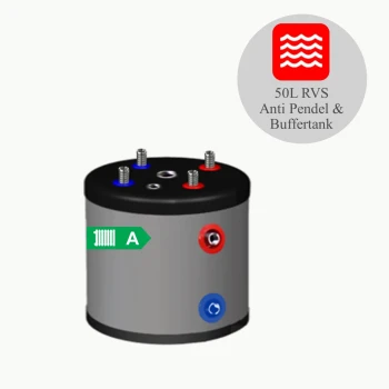 RVS buffervat PWT-50/WM-C8 - 50L