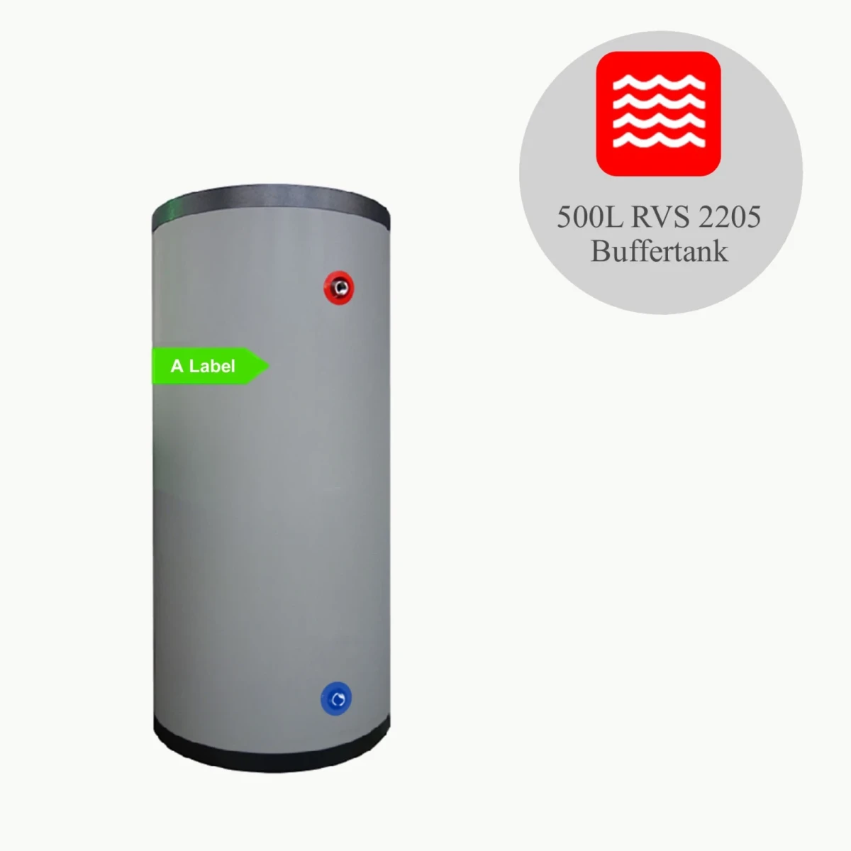 DUPLEX RVS Buffertank PWT-500 - 500L