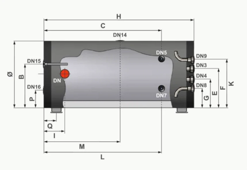 RVS Anti Pendel Buffertank BT-200H - 200L - Afbeelding 3