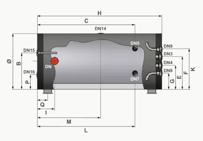 RVS Anti Pendel Buffertank BT-200H - 200L - Afbeelding 2