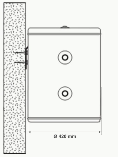 RVS Anti Pendel Buffertank BT-50/WM-C4 - 50L - Afbeelding 2