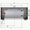 RVS Anti Pendel Buffertank BT-500H - 500L horizontaal - Afbeelding 2