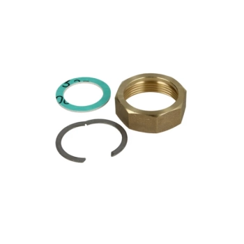 Verbindingsschroef set RVS ribbelbuis DN20 - 1 inch Bi